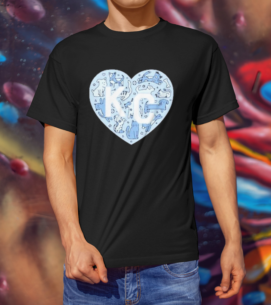 KC Pet Project Heart Cats Dogs Animal T-Shirt