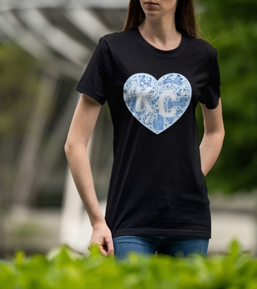 KC Pet Project Heart Cats Dogs Animal T-Shirt