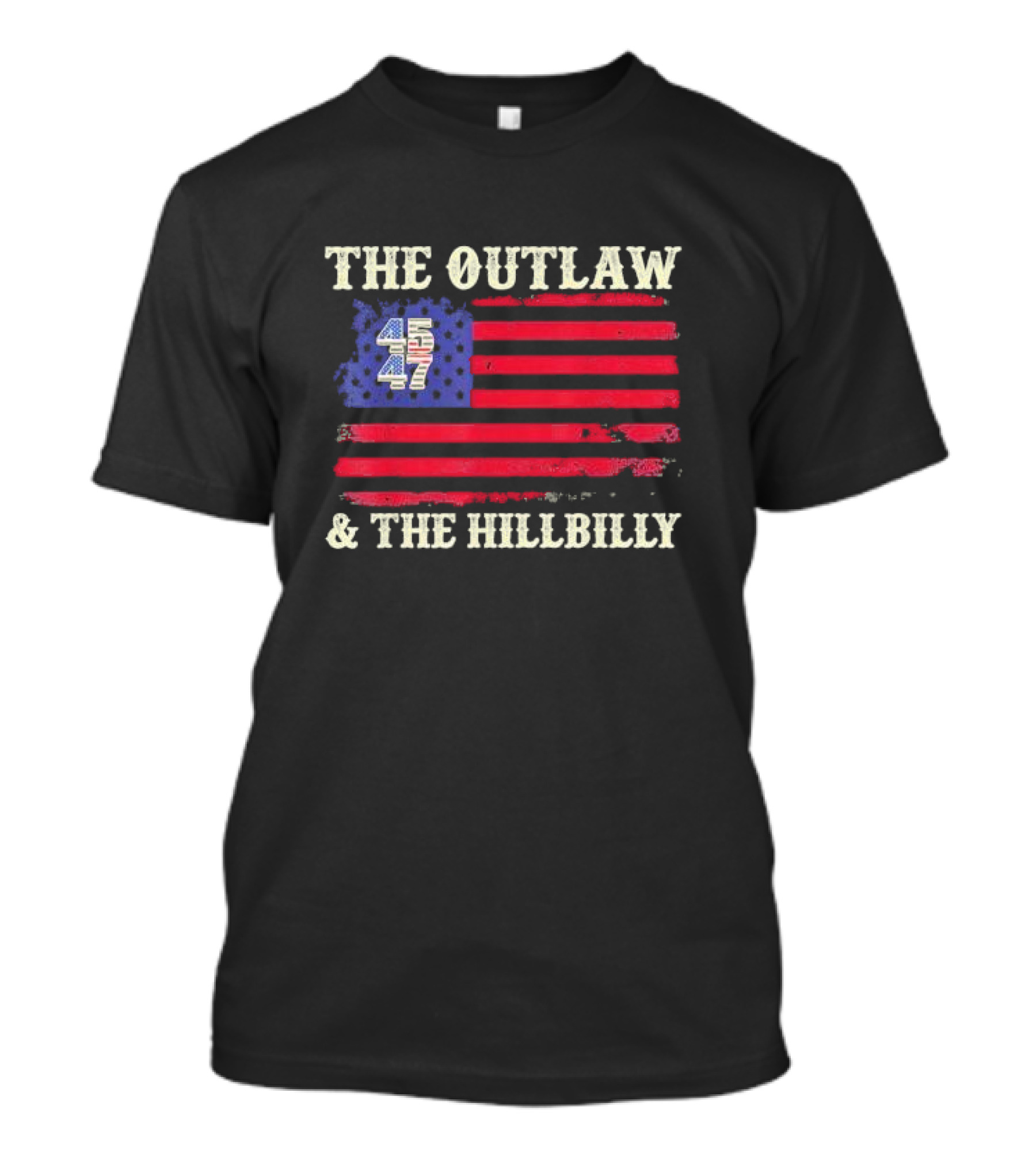 The Outlaw 45 47 American Flag And The Hillbilly T-Shirt