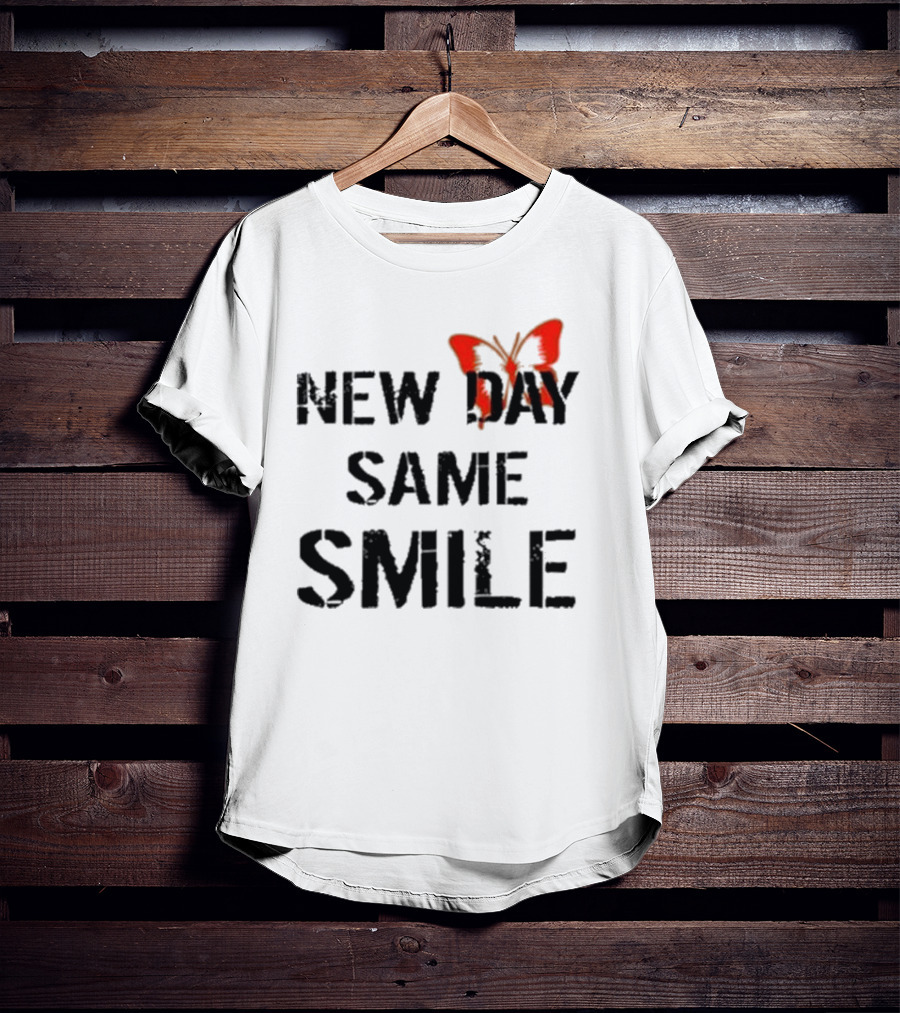Aja Wilson New Day Same Smile Butterfly Red T-Shirt