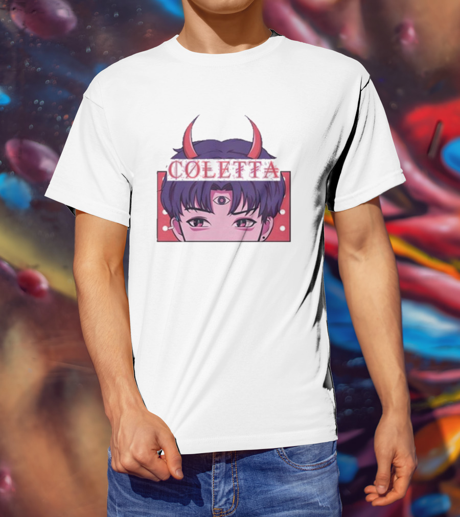 Coletta Manga Anime Third Eye Red Horns T-Shirt