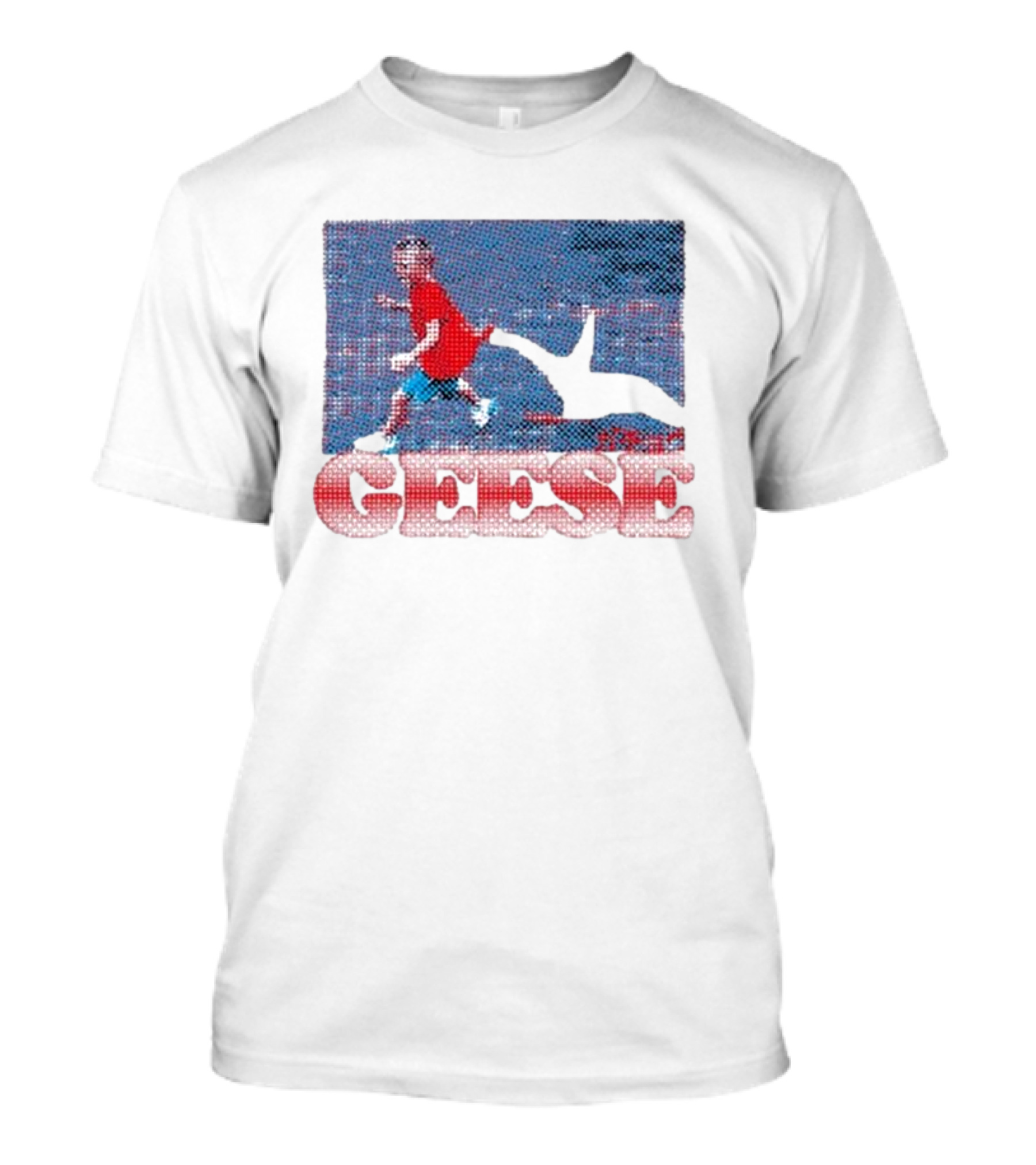 Geese Goose Bite Chase Red Shirt Kid Oval Open Mouth T-Shirt
