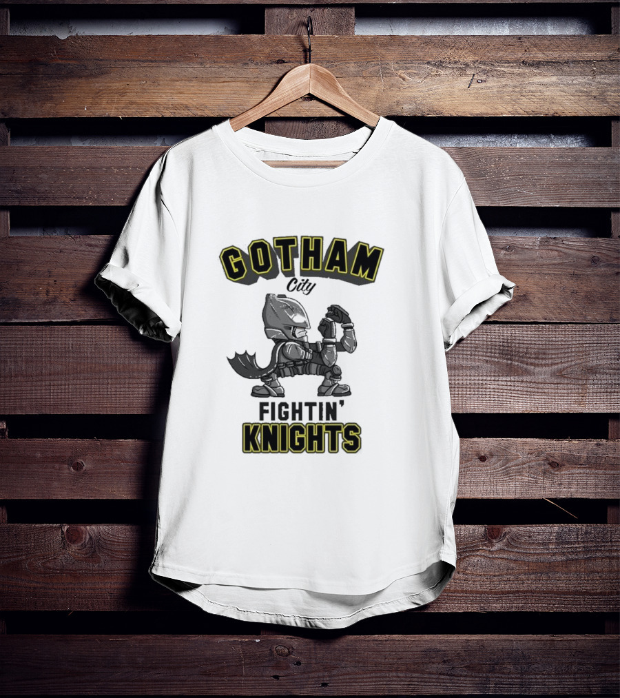 Gotham City Fightin’ Knights Batman Comic Style Armor Pose T-Shirt