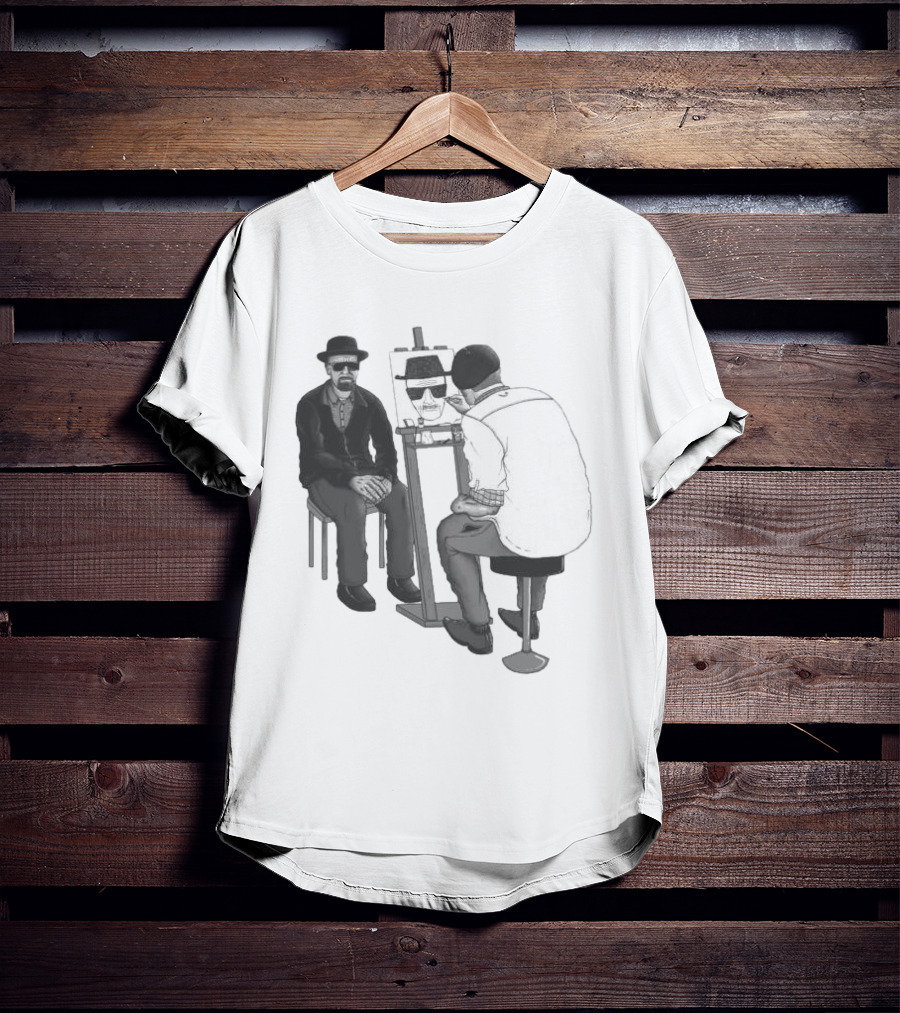 The One Who Draws Breaking Bad Walter White Sketching Himself T-Shirt