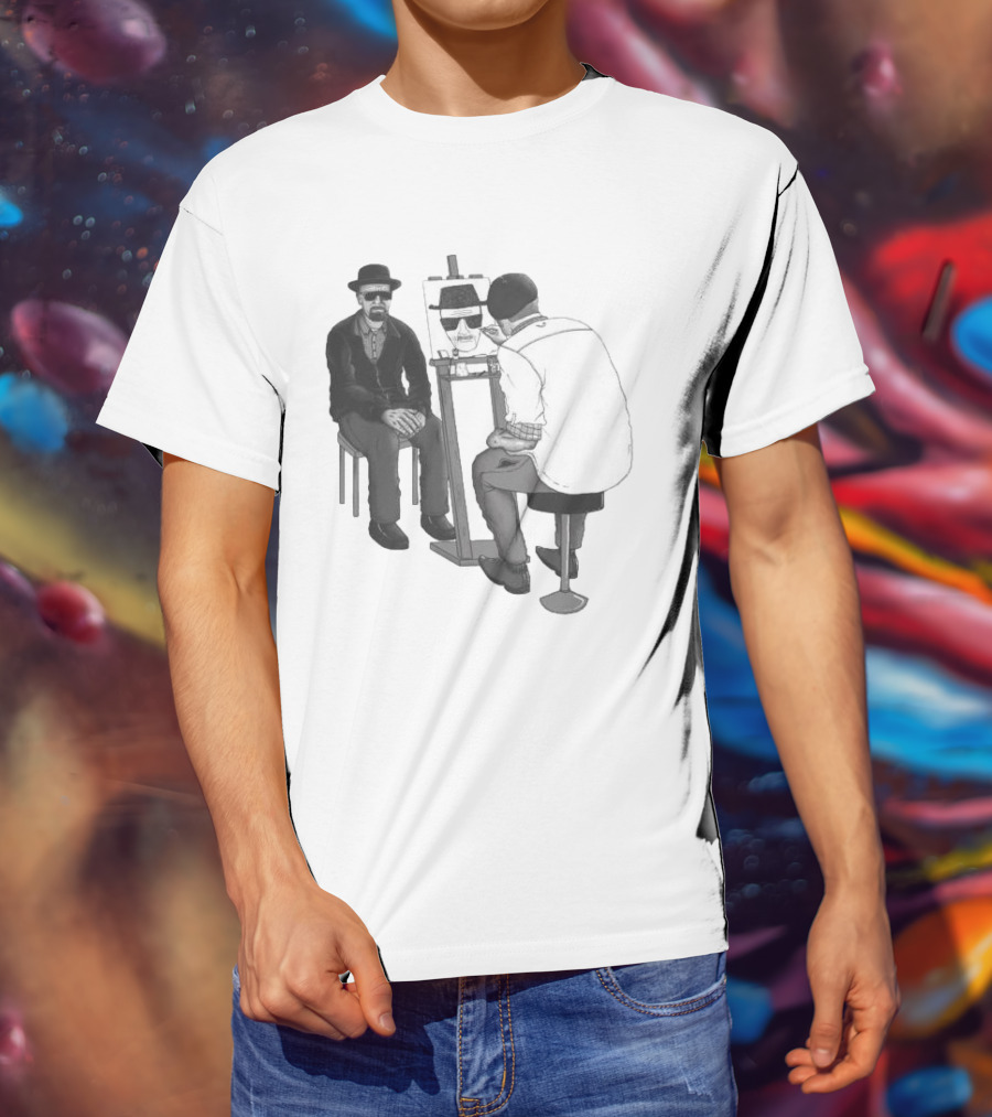 The One Who Draws Breaking Bad Walter White Sketching Himself T-Shirt