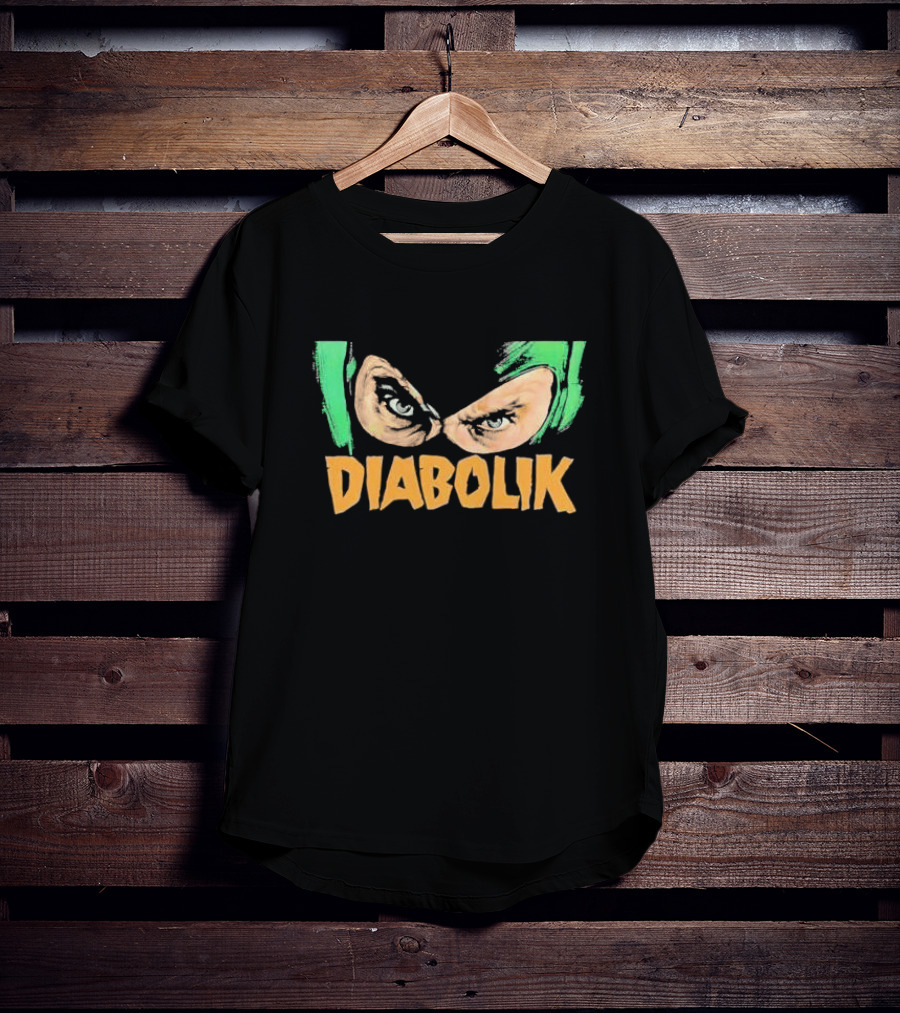 Diabolik 1968 Comic Style Eyes And Mask T-Shirt