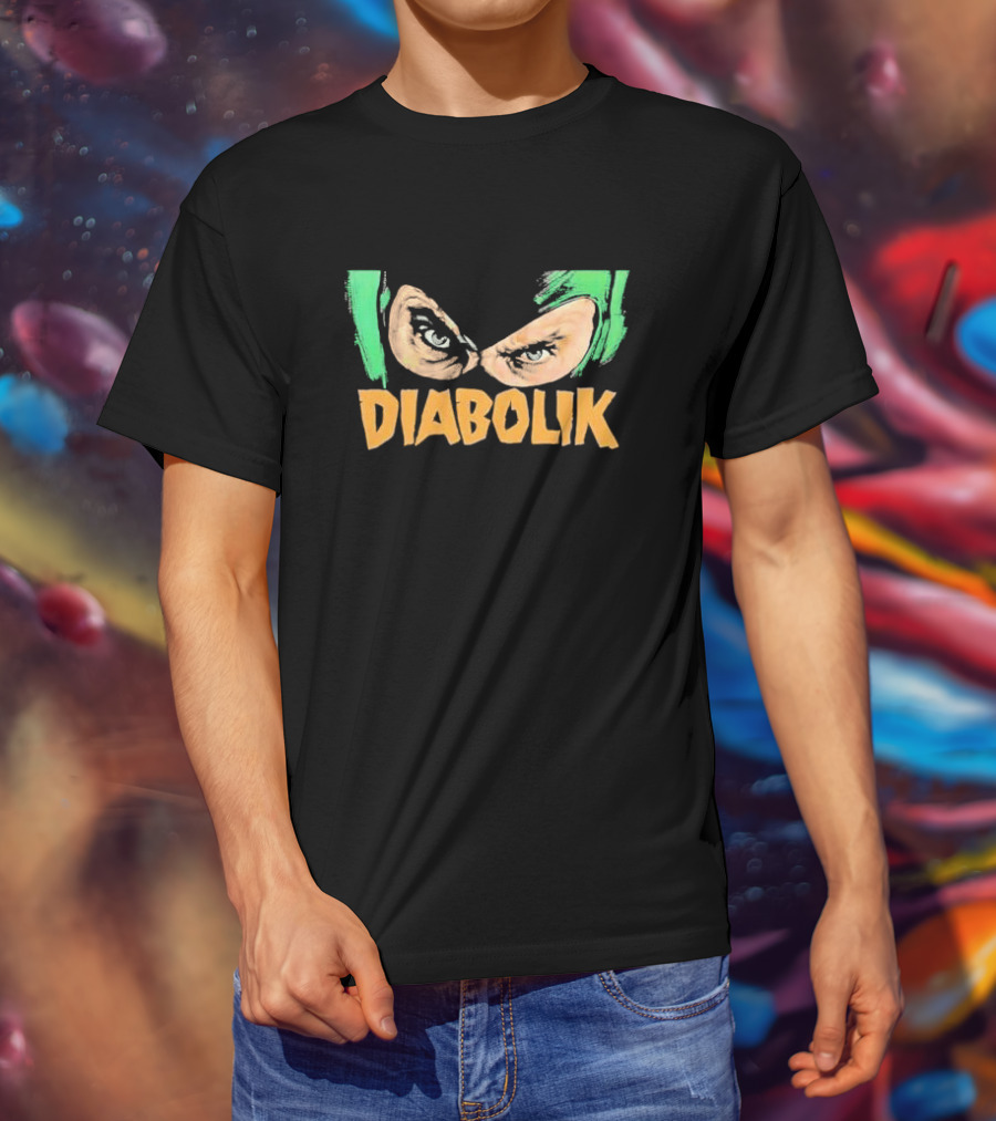 Diabolik 1968 Comic Style Eyes And Mask T-Shirt
