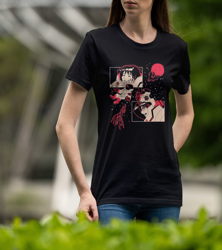 I Will Find You Wherever You Are Japu Space Comic Astronaut Red Planet T-Shirt