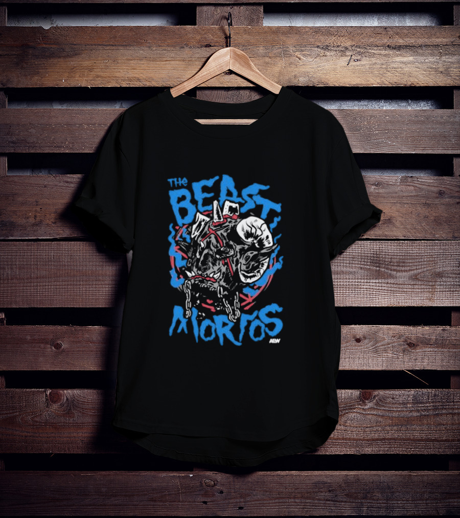 The Beast Mortos Aew Chain Skull T-Shirt