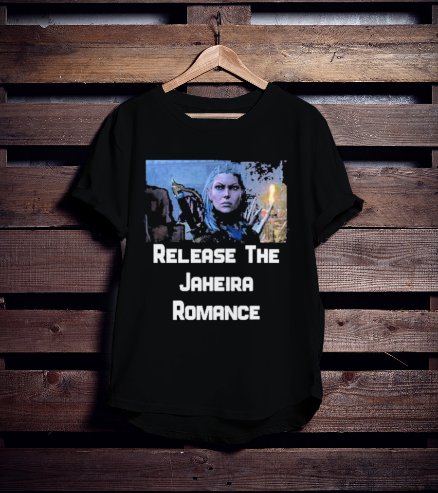 Release The Jaheira Romance Image Featuring Armor-Clad Character T-Shirt