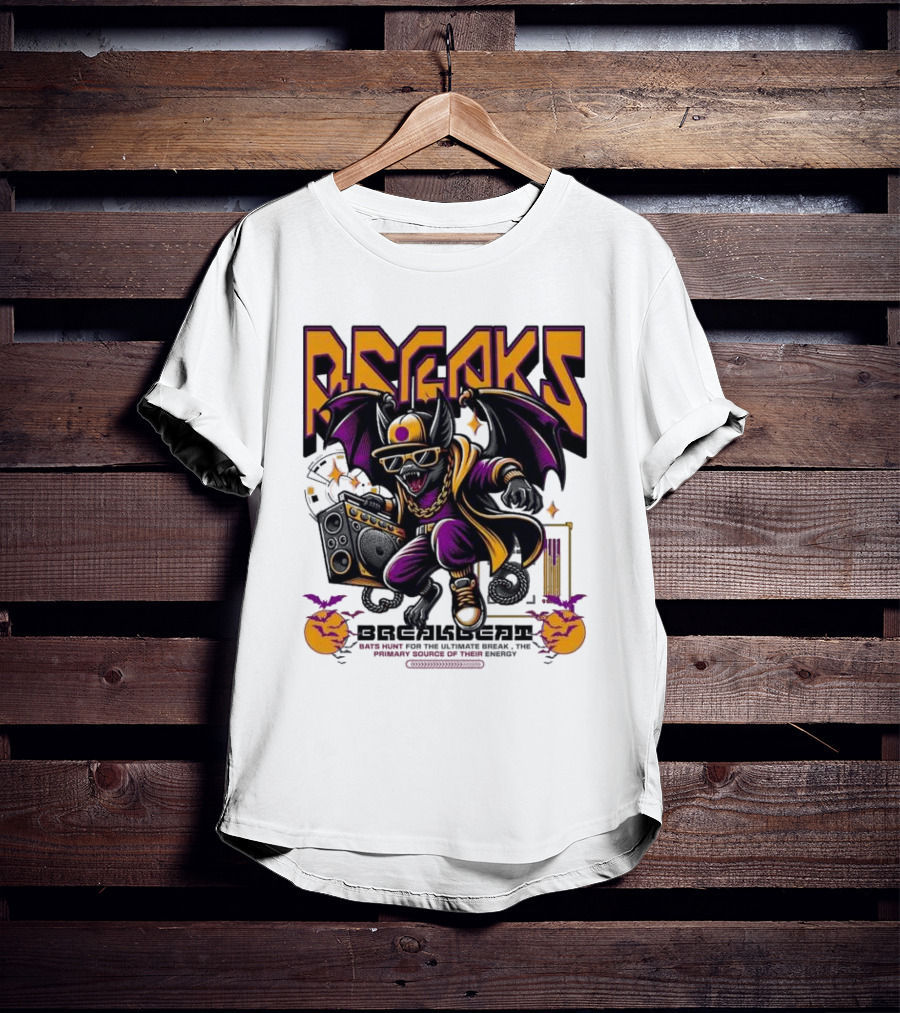 Breakbeat Bat Breaks Bats Hunt For The Ultimate Break Primary Source Of Energy T-Shirt