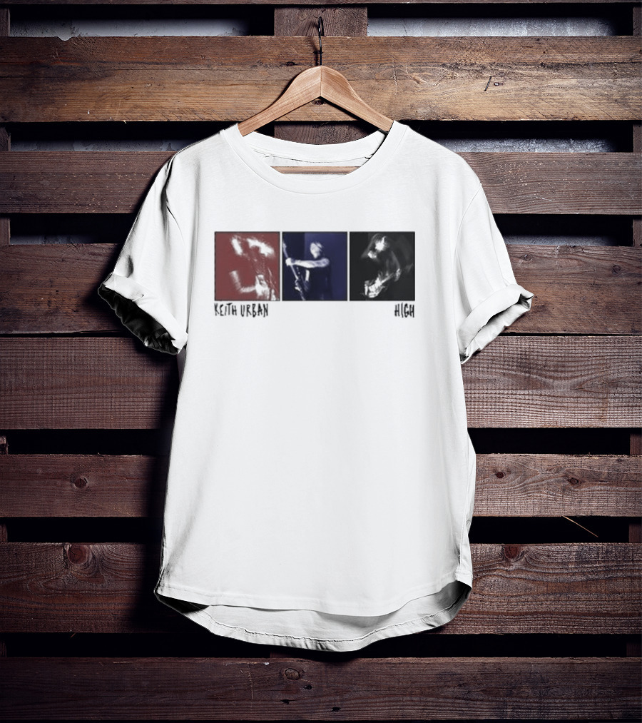 Keith Urban High Blurred Triptych Image T-Shirt