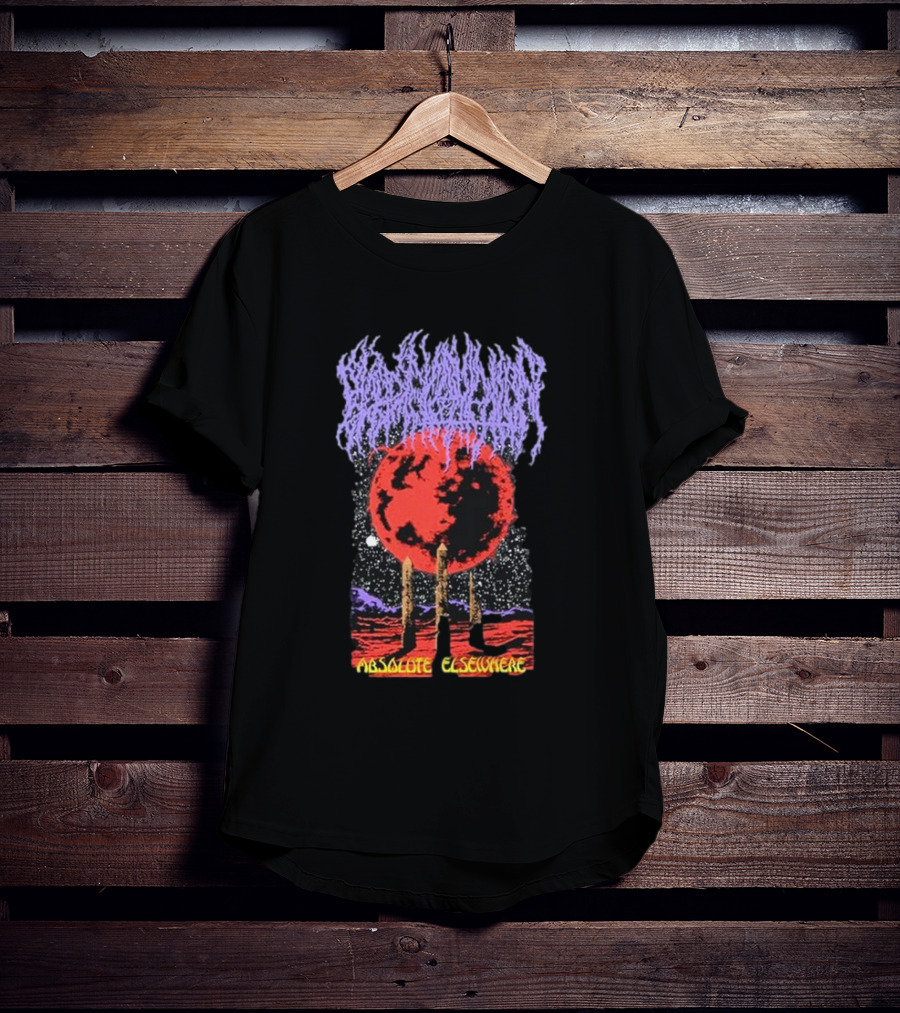 Blood Incantation Absolute Elsewhere All Life Is Temporary Moon And Cosmic Landscape T-Shirt