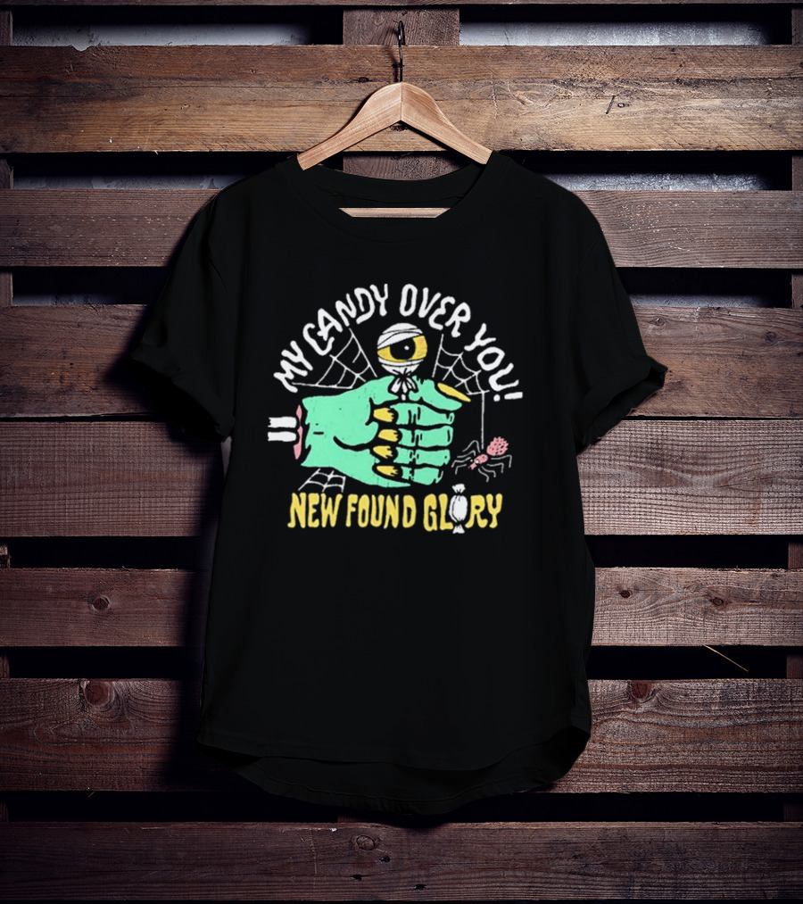 New Found Glory My Candy Over You Monster Hand And Spiderwebs T-Shirt