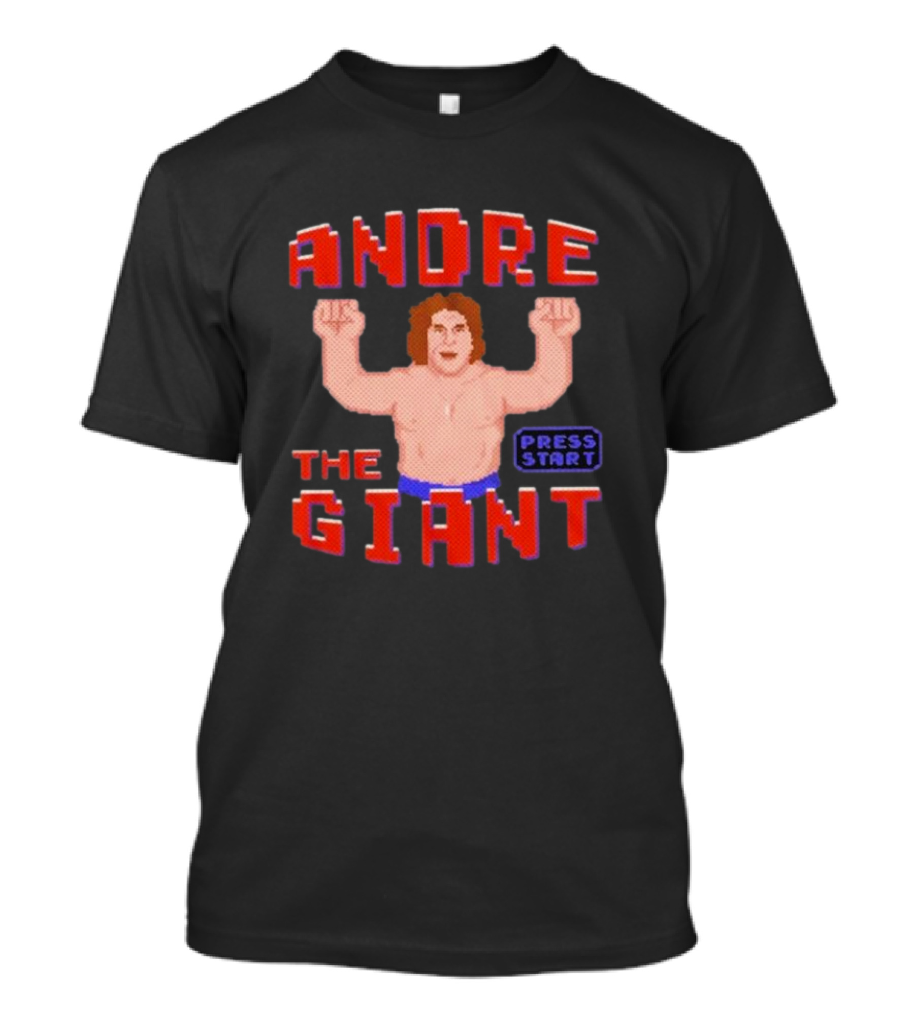 Andre The Giant Press Start Retro Gaming T-Shirt