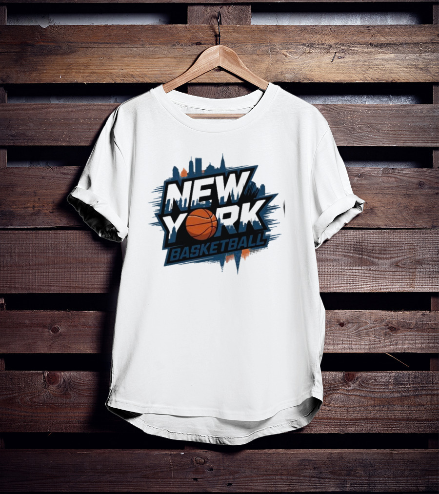 New York City Skyline Basketball T-Shirt