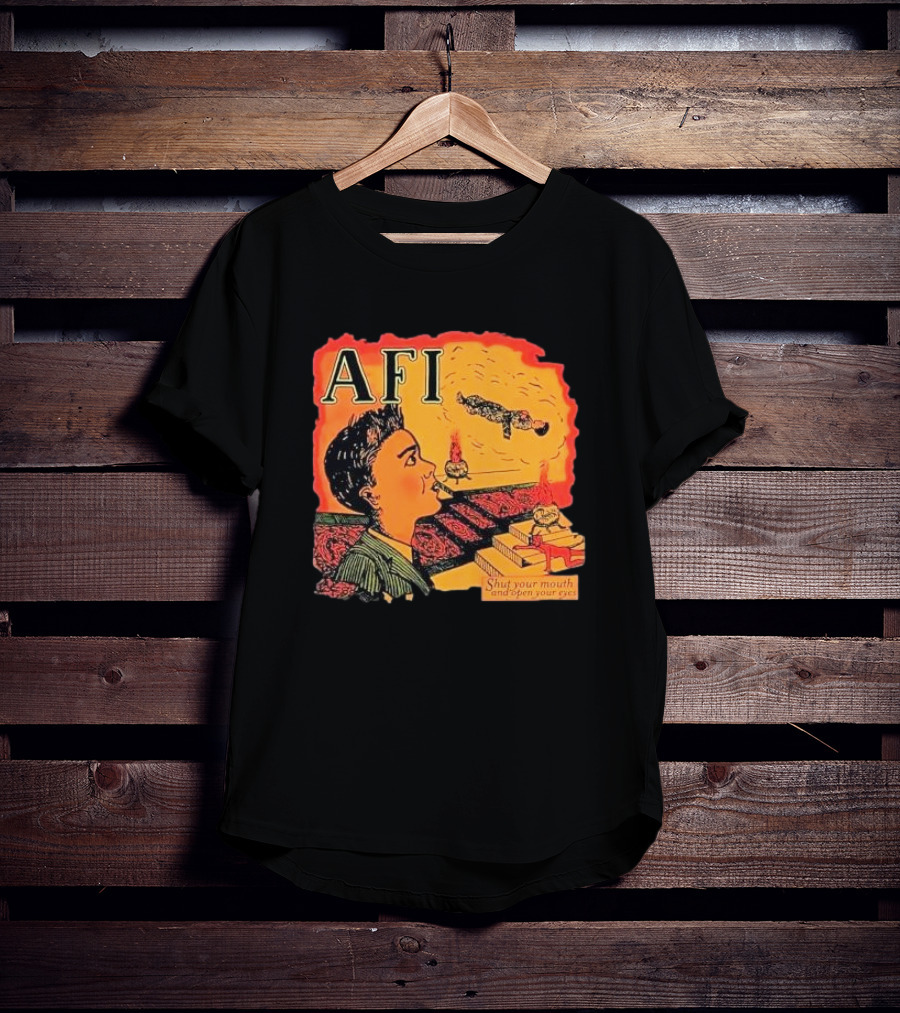 AFI Shut Your Mouth And Open Your Eyes Comic T-Shirt
