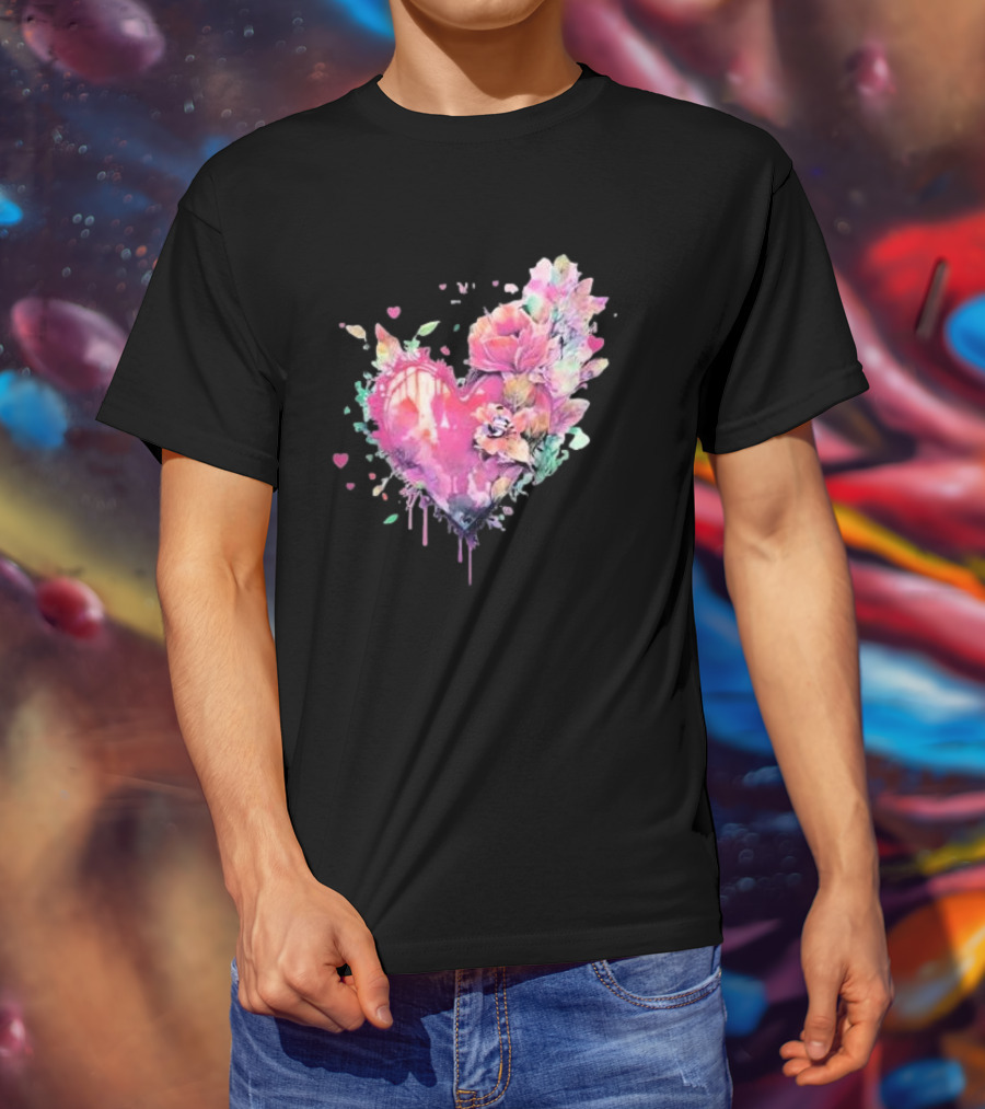 Alexander Stewart Bleeding Heart Floral T-Shirt
