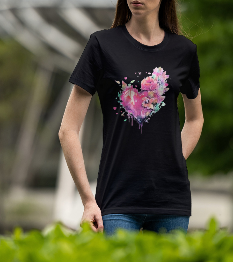 Alexander Stewart Bleeding Heart Floral T-Shirt