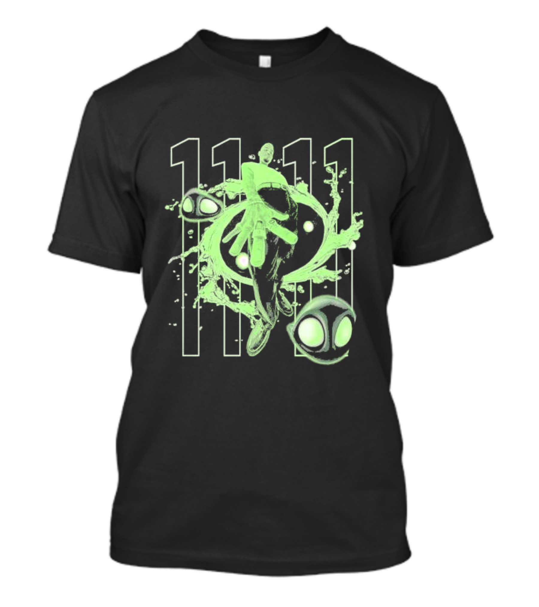 Chris Brown 11 11 Afterlife Neon Abstract Alien Elements T-Shirt