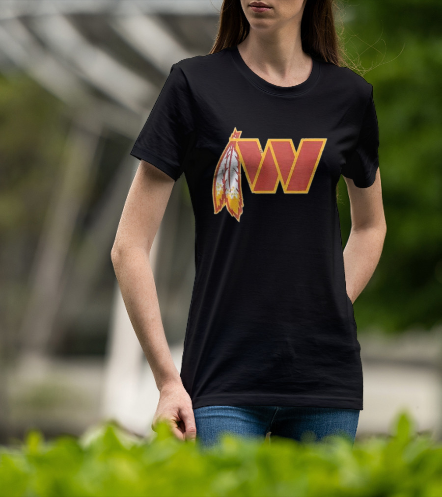 Dan W Quinn Washington Football Logo Icon W Feather T-Shirt