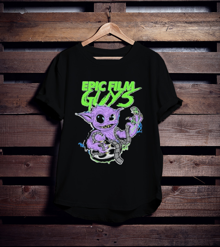 Epic Film Guys Gobby Creature Holding Film Strip T-Shirt