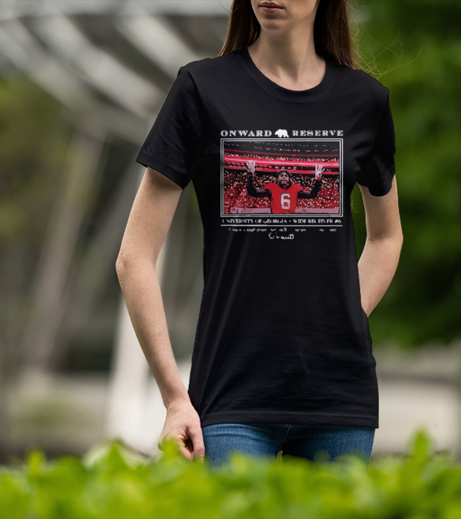 Onward Reserve University Of Georgia Wide Receiver #6 Dominic Lovett If You’re A Tough Person Then You’ll Survive Here T-Shirt