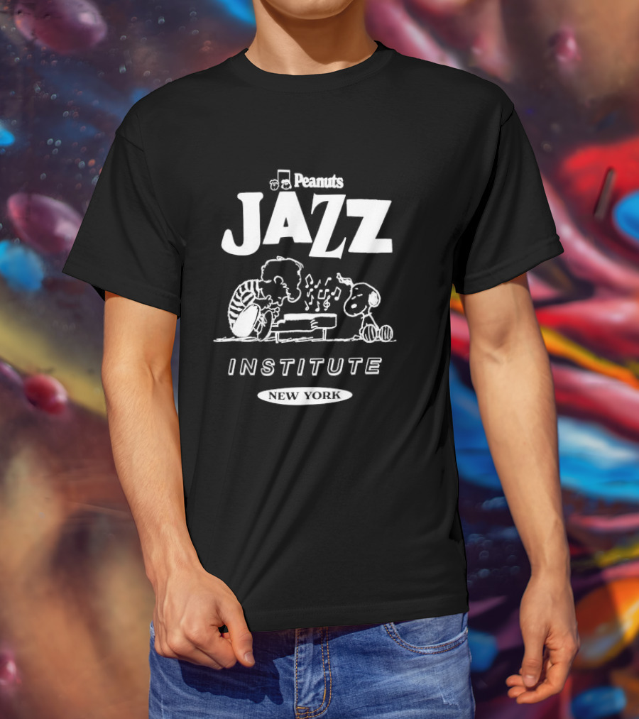 Peanuts Jazz Institute New York Snoopy And Schroeder T-Shirt