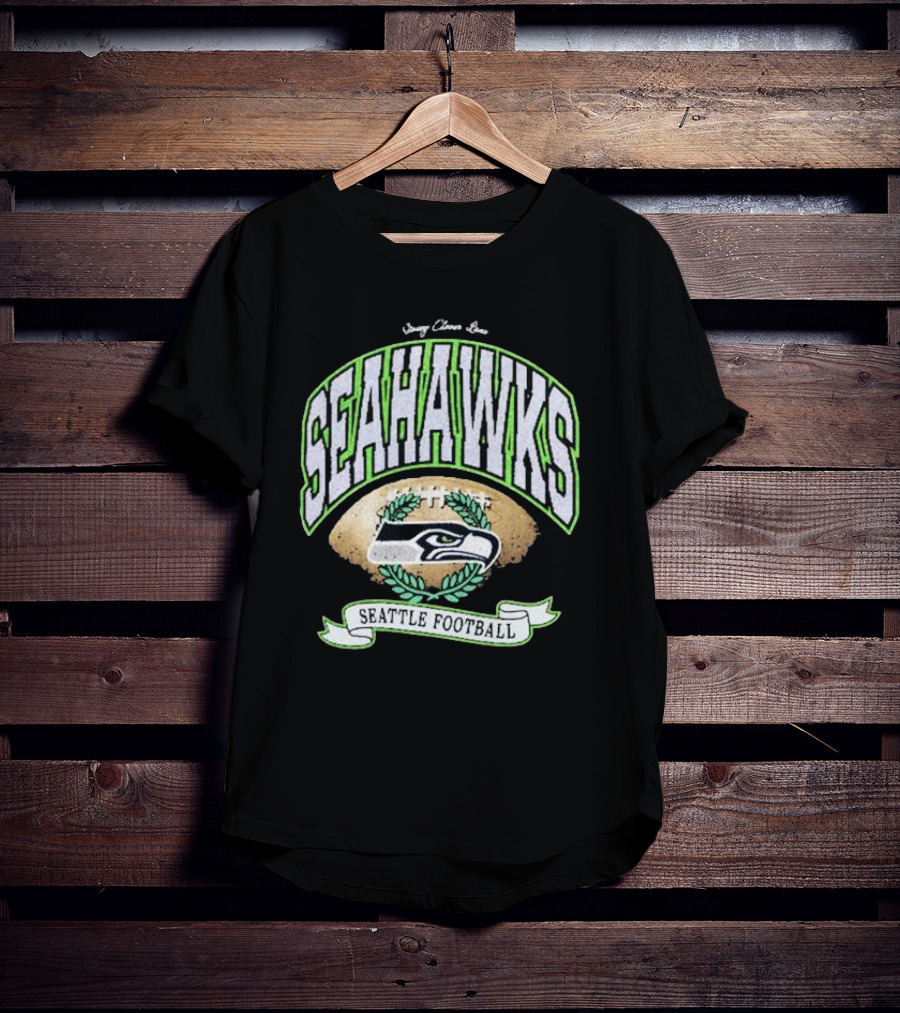Stoney Clover Lane X 47 Seattle Seahawks Glitter Rocker Vintage Football T-Shirt