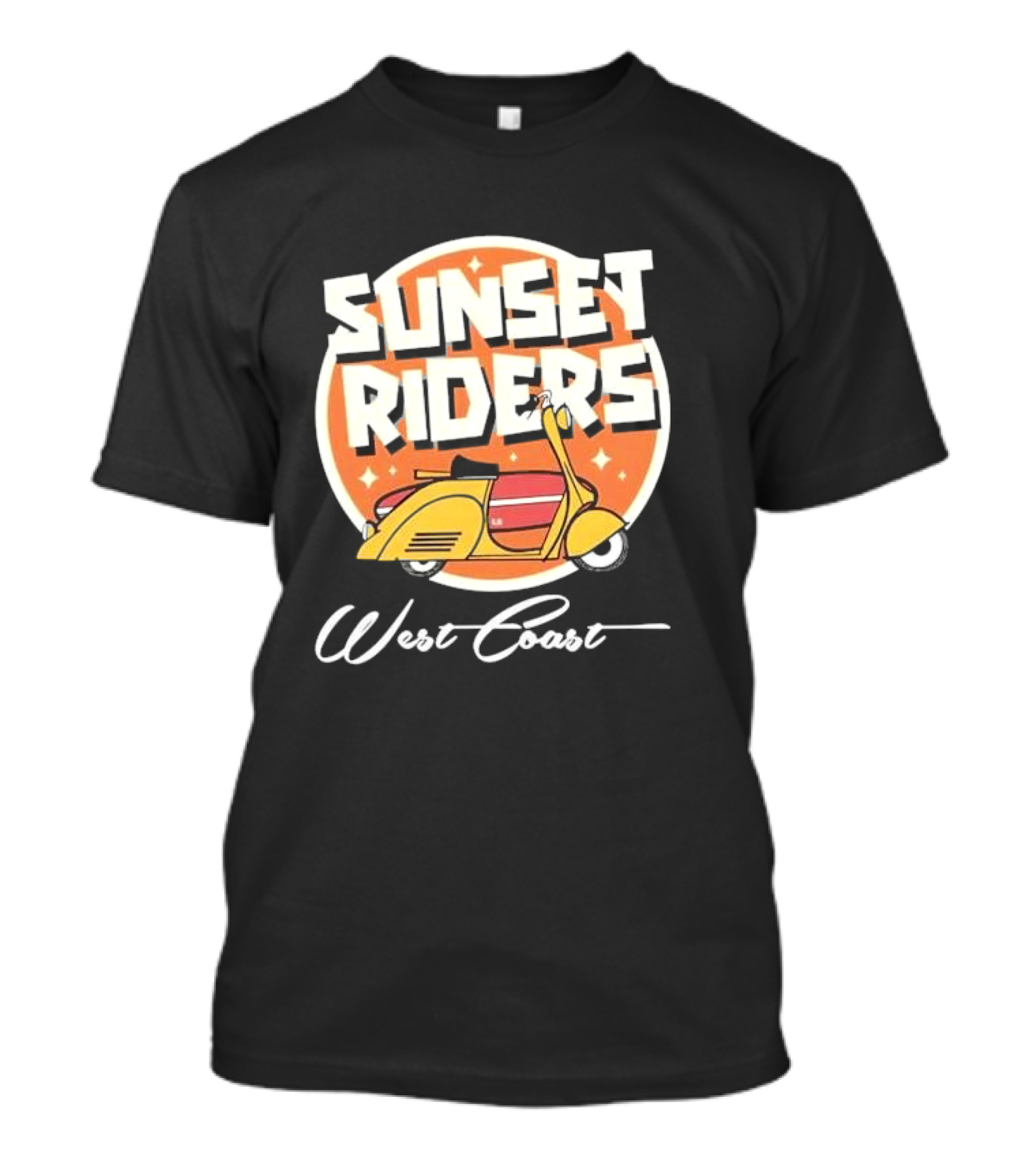 Sunset Riders West Coast Retro Scooter T-Shirt