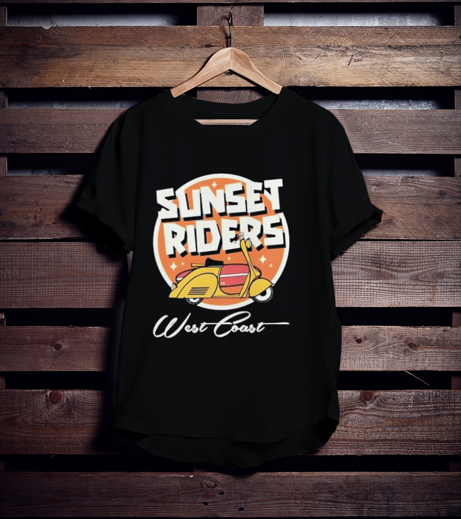 Sunset Riders West Coast Retro Scooter T-Shirt