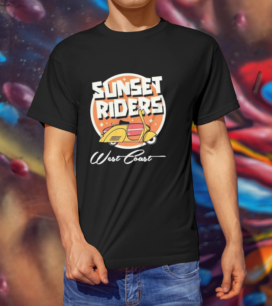 Sunset Riders West Coast Retro Scooter T-Shirt