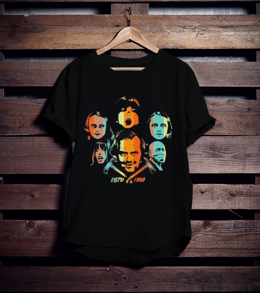 Estd 1980 The Shining Jack Horror Kubtick Twins Wendy Vintage Faces T-Shirt