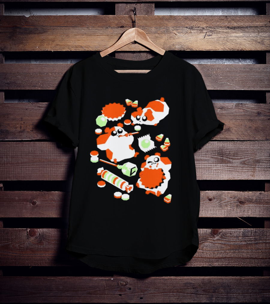 Trick Or Squeak Hamsters With Candy Madness Andy Kluthe T-Shirt