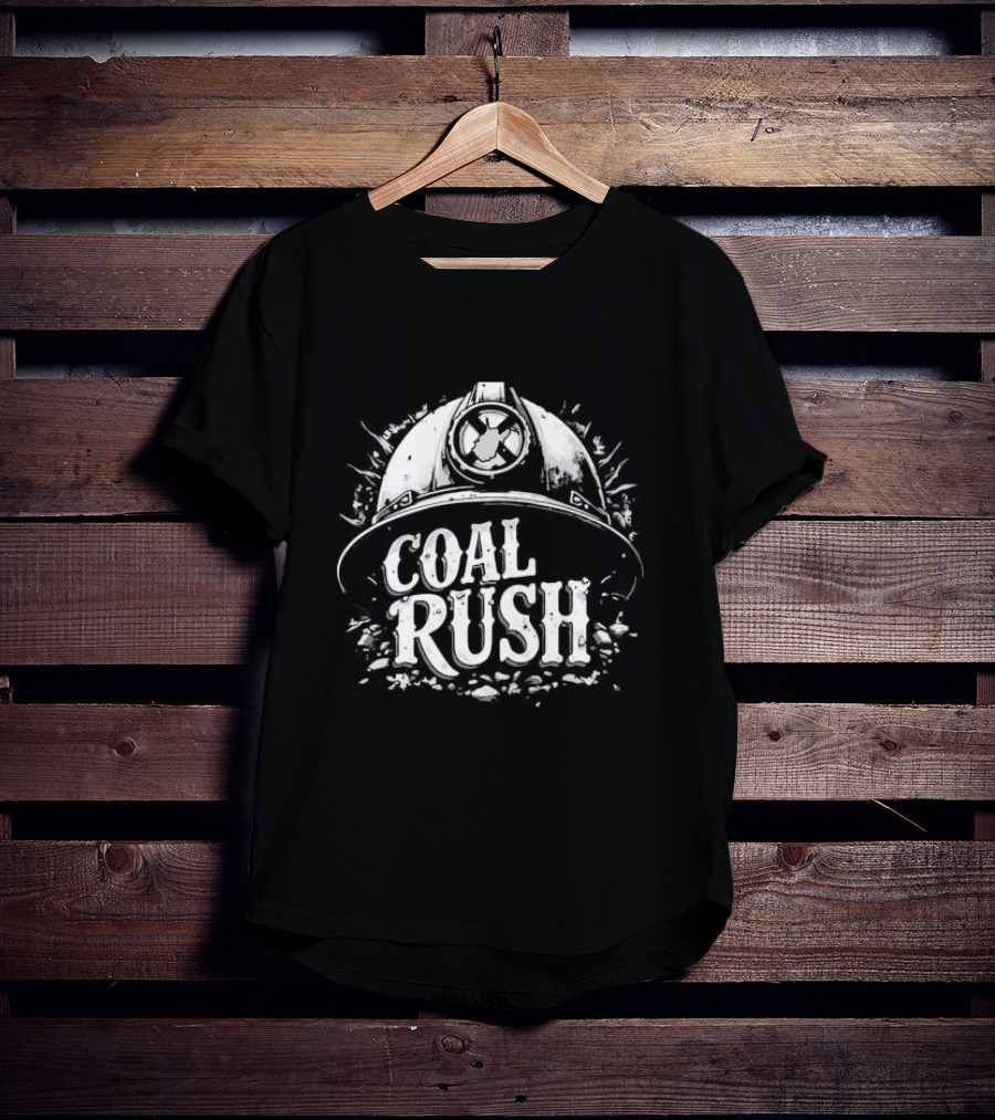 West Virginia Coal Rush Miner Helmet T-Shirt