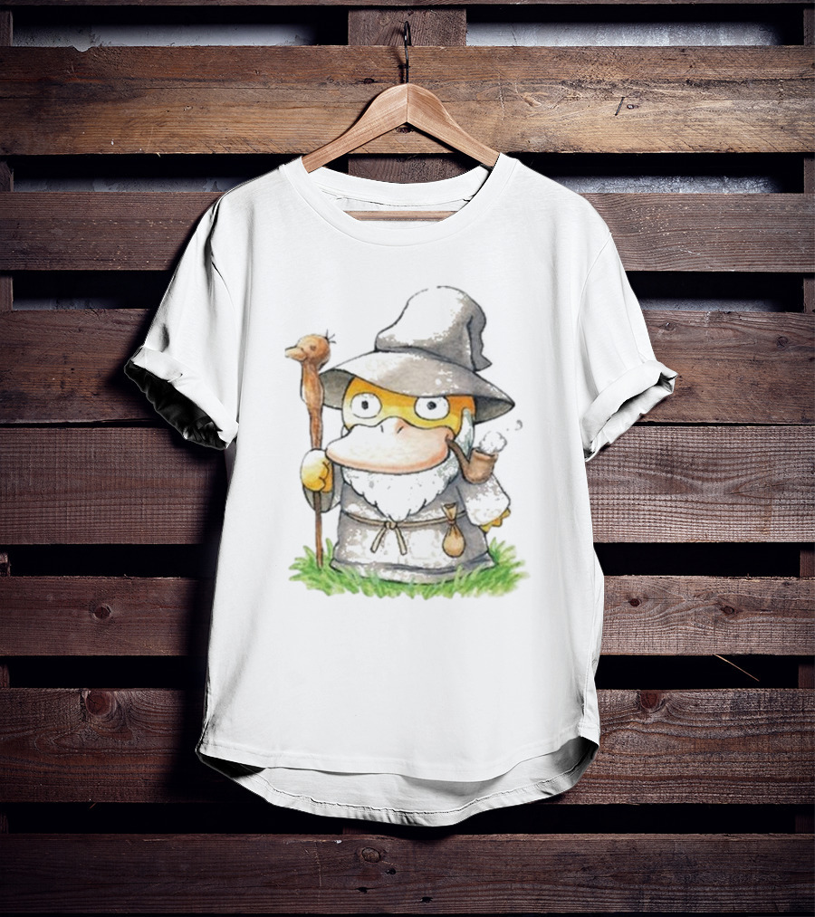 Ganduck The Grey Psyduck Wizard Crossover T-Shirt