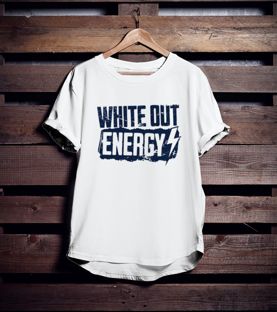 White Out Energy Lightning Bolt T-Shirt