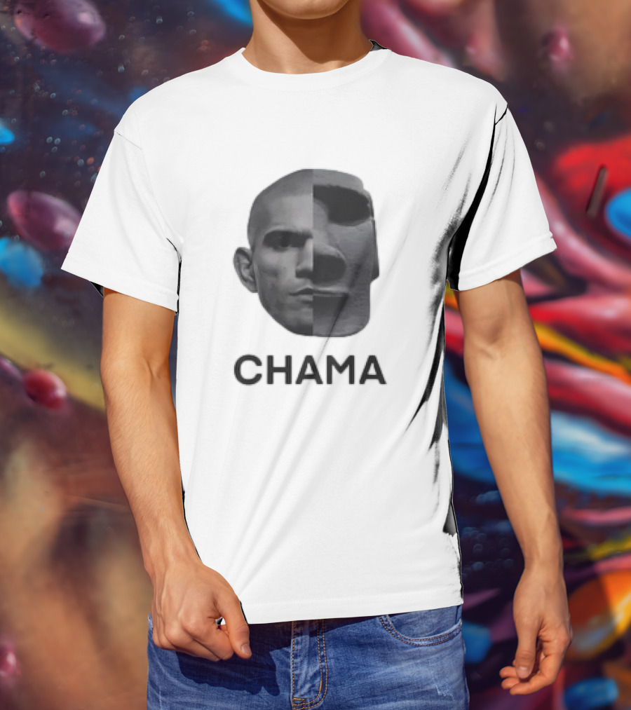 CHAMA Alex Pereira Poatan UFC MMA Face Split T-Shirt