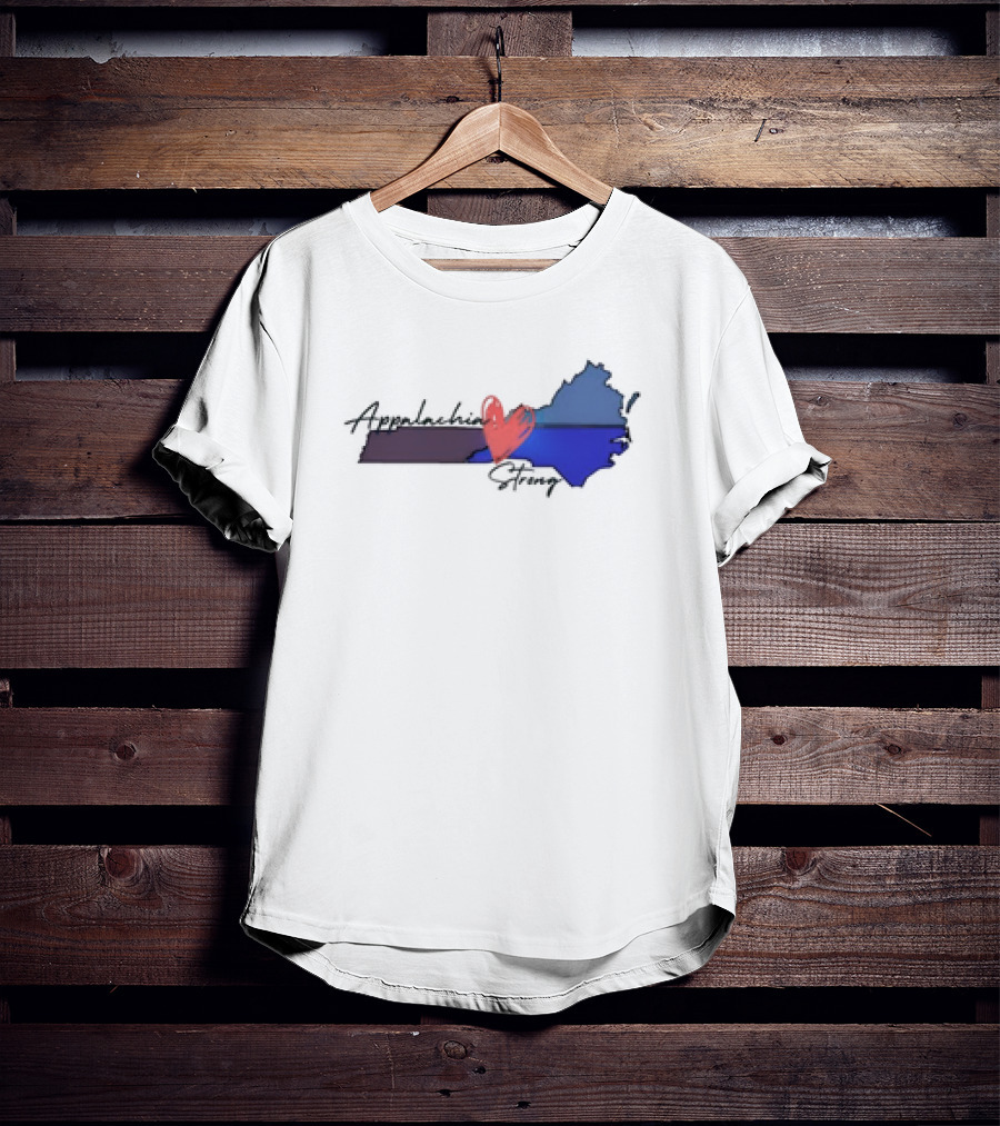 Appalachia Strong Heart With State Map T-Shirt