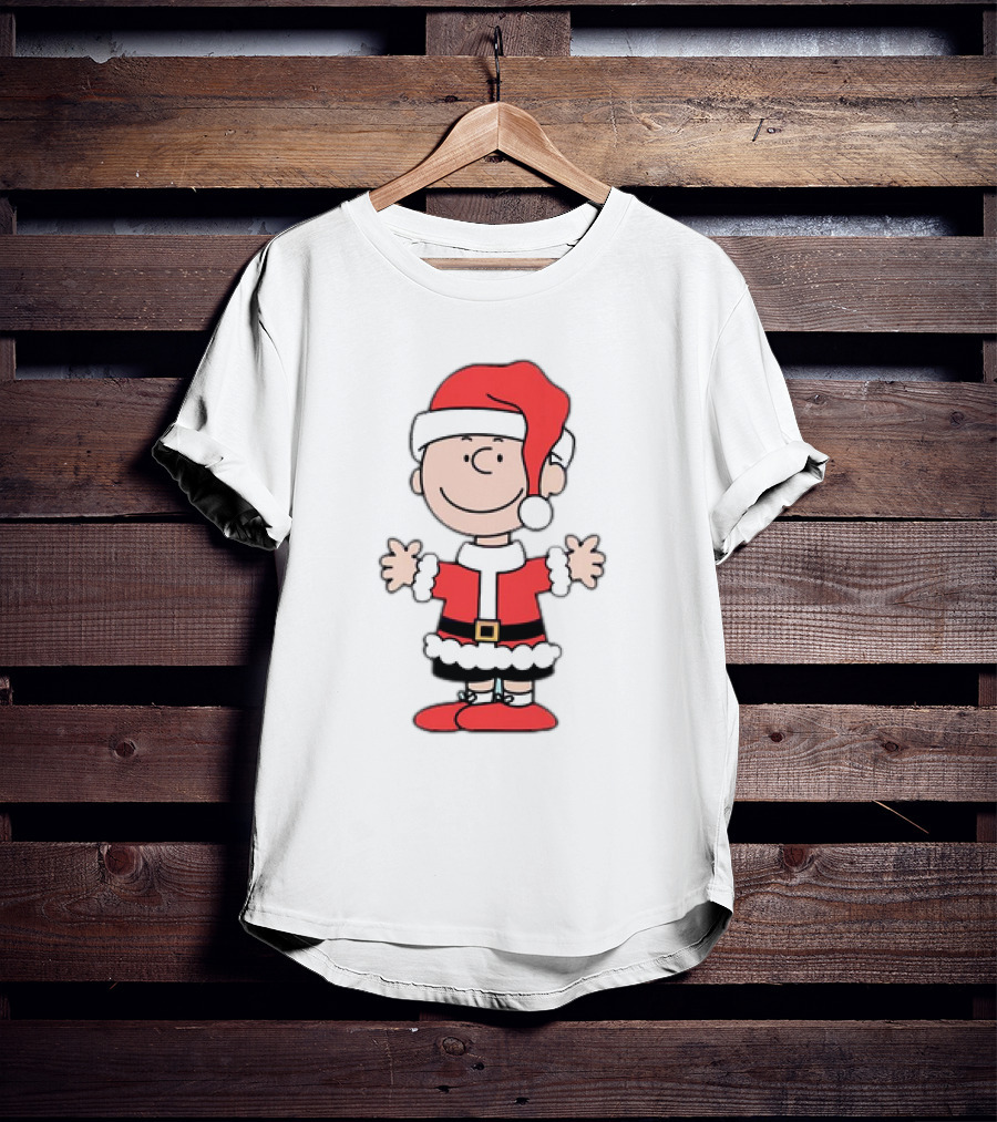 Charlie Brown Peanuts Christmas Santa Hat Holiday T-Shirt