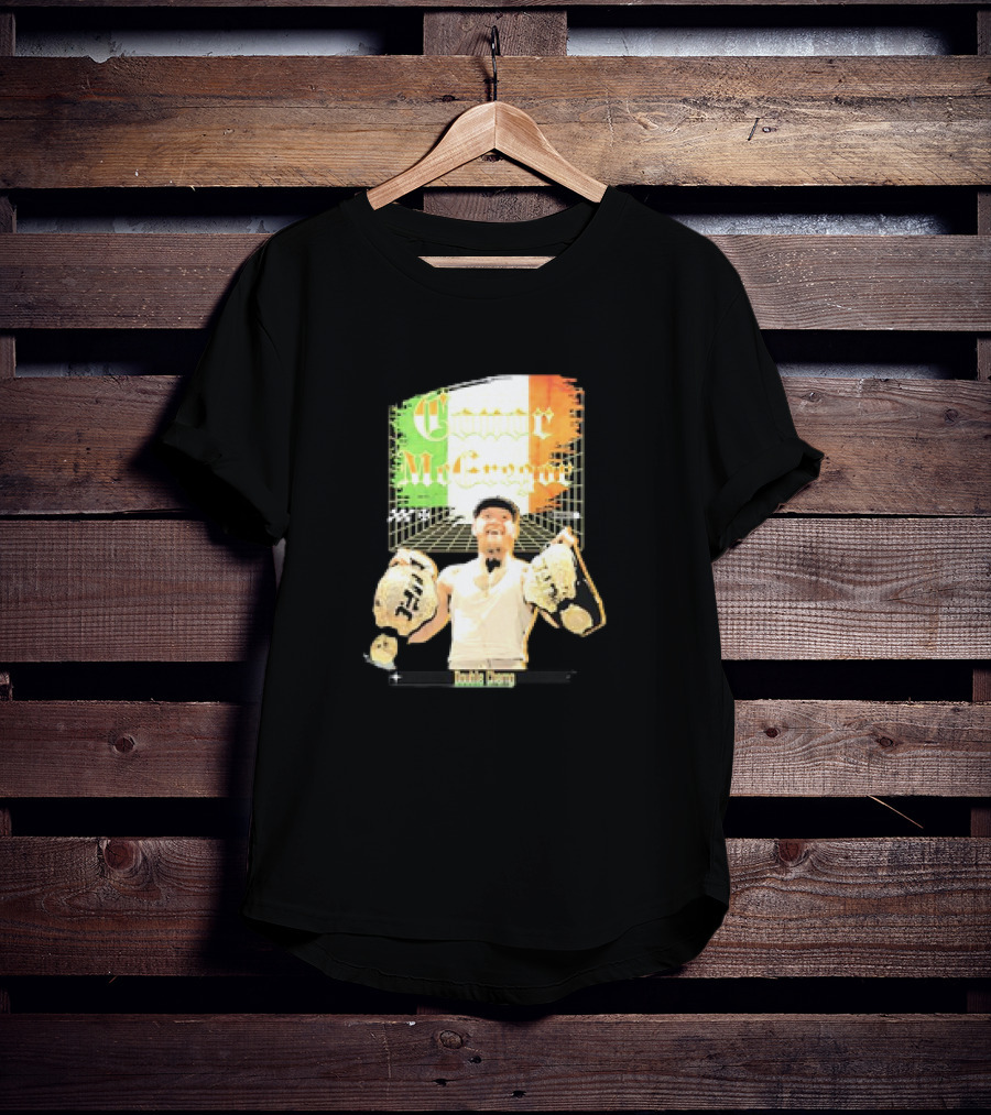 Conor McGregor Double Champ UFC Belt Irish Flag T-Shirt