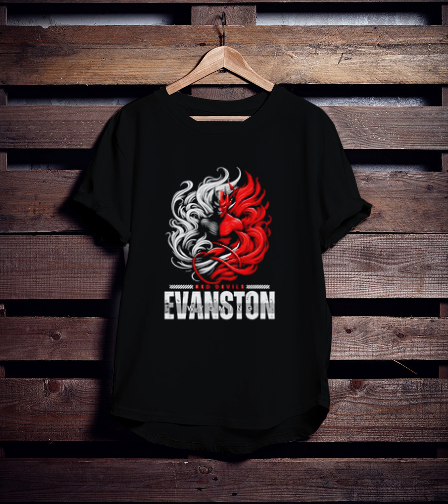 Evanston Red Devils Wyoming Fiery Mascot T-Shirt