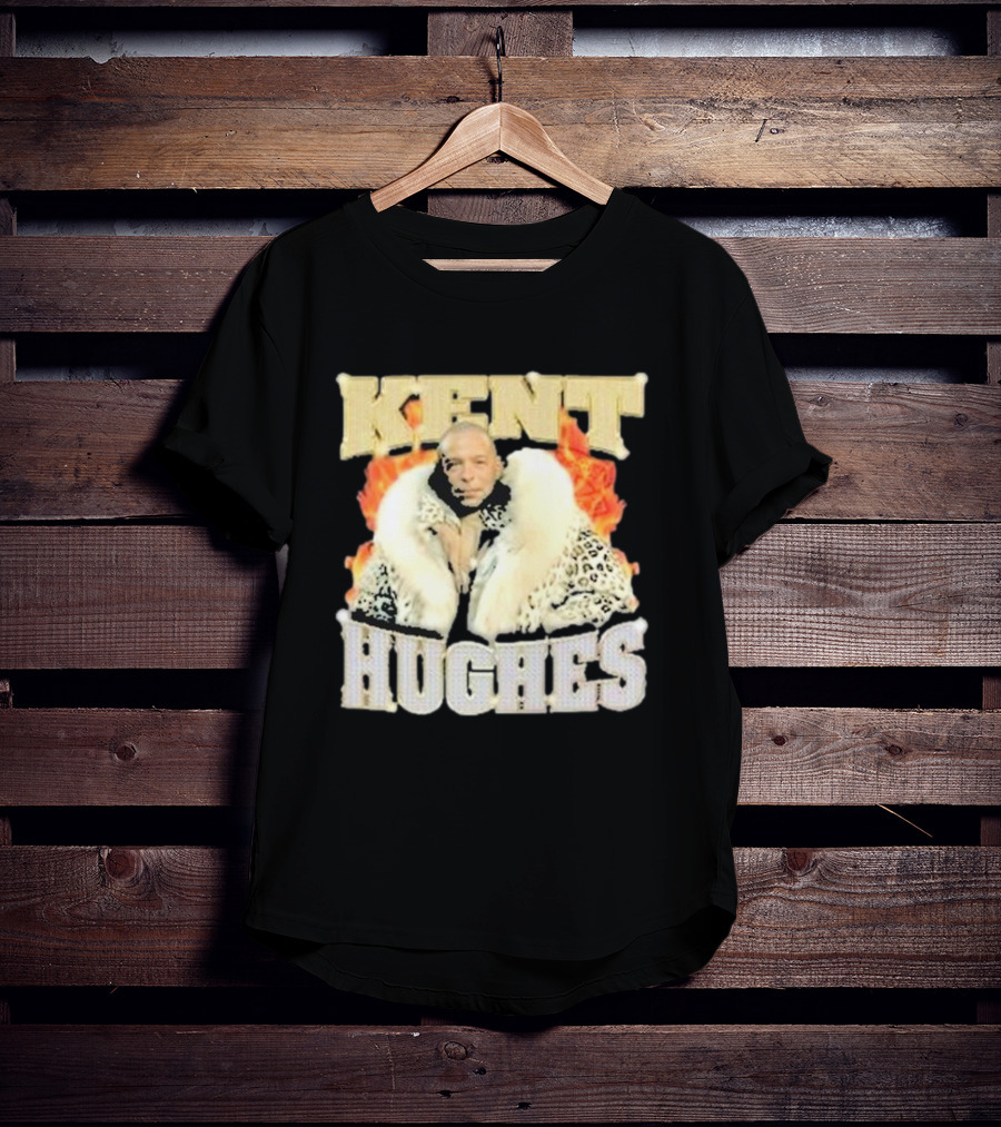 Kent Hughes Fur Coat With Flames T-Shirt