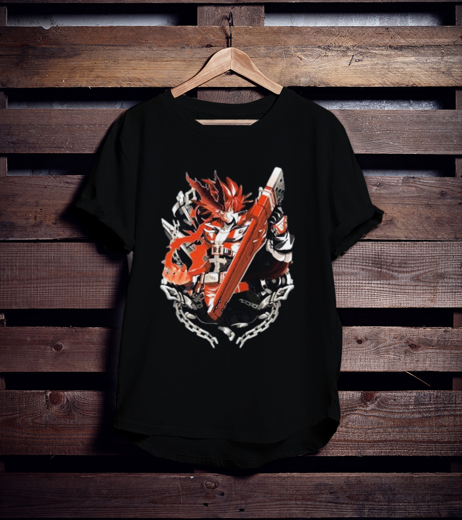 Guilty Gear Sol Badguy Iconic Red Sword Battler T-Shirt