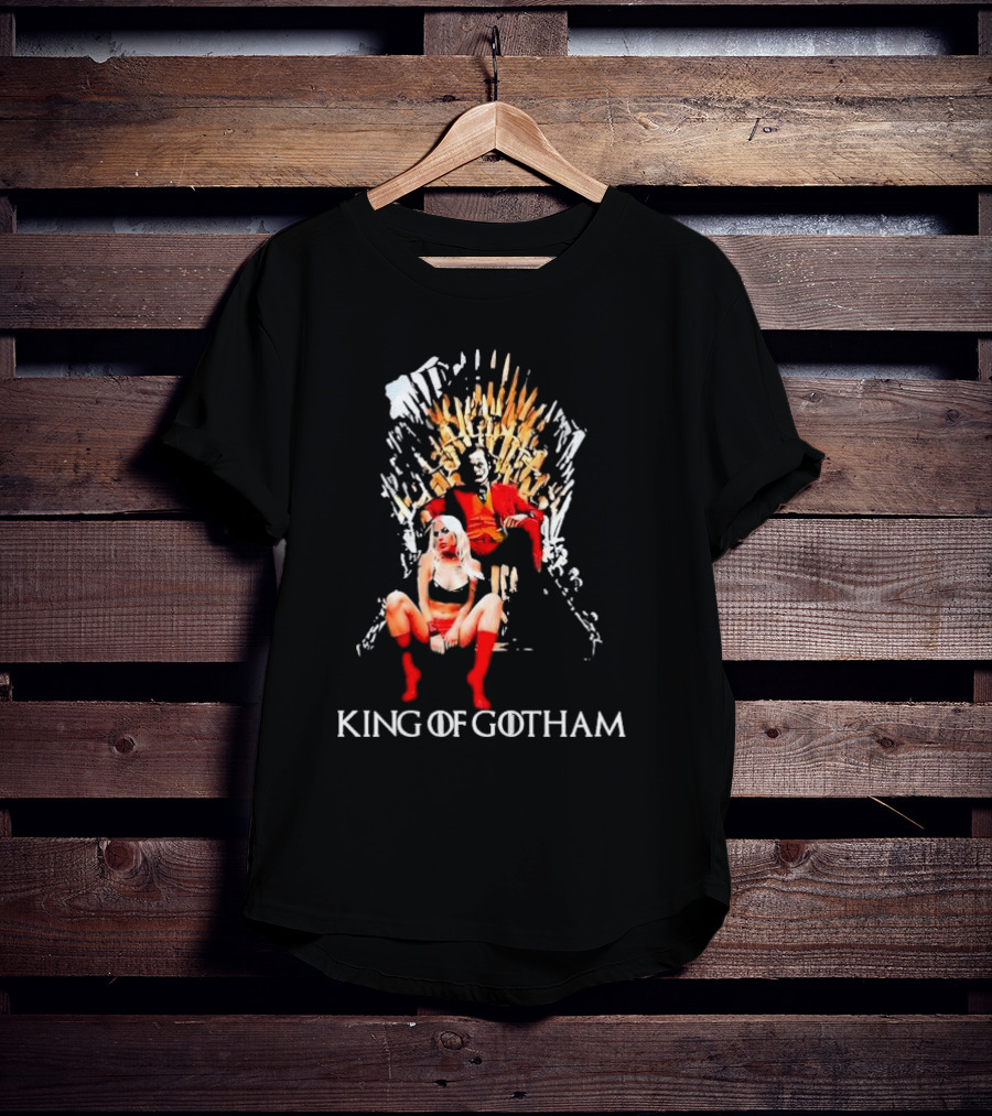 Joker And Harley Quinn King Of Gotham Throne T-Shirt
