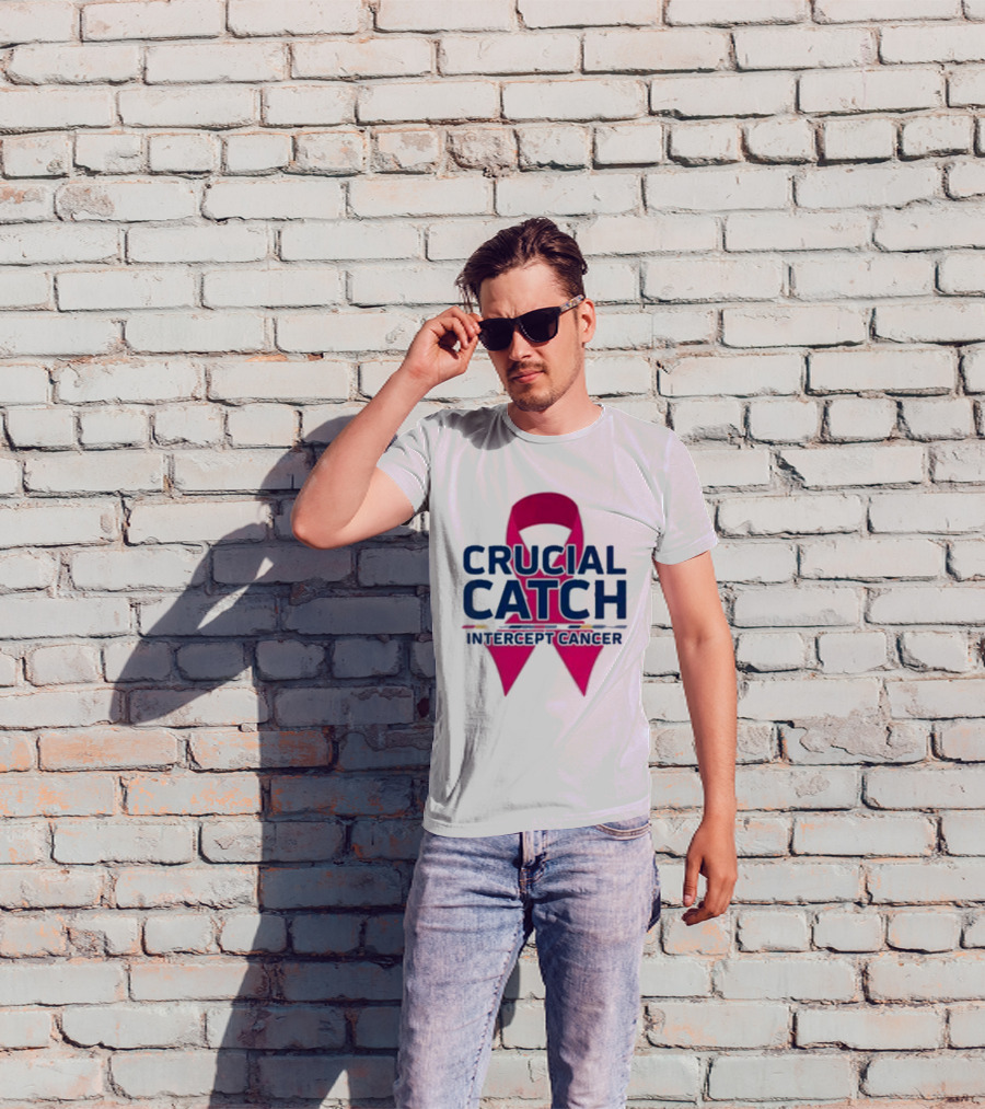 Crucial Catch Intercept Cancer Pink T-Shirt