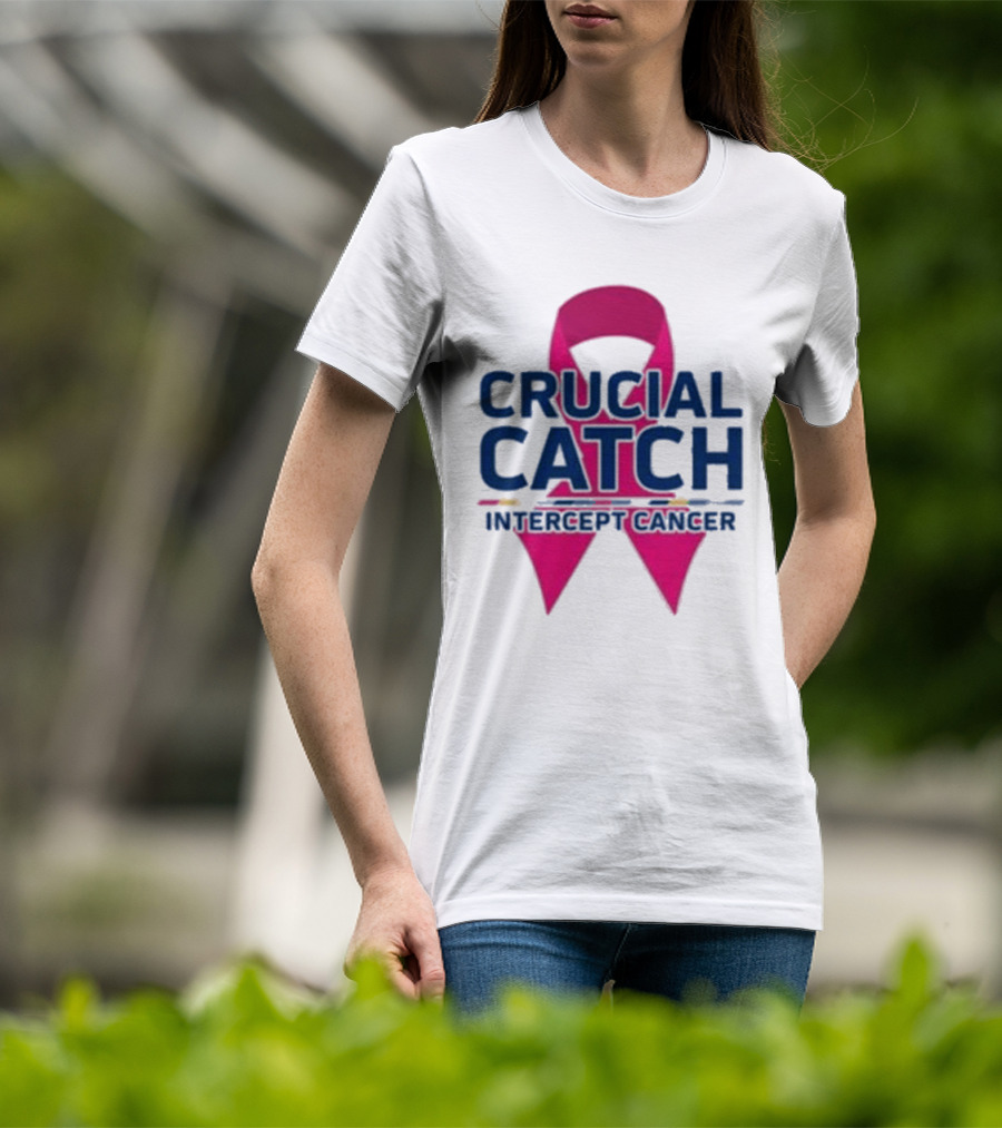Crucial Catch Intercept Cancer Pink T-Shirt