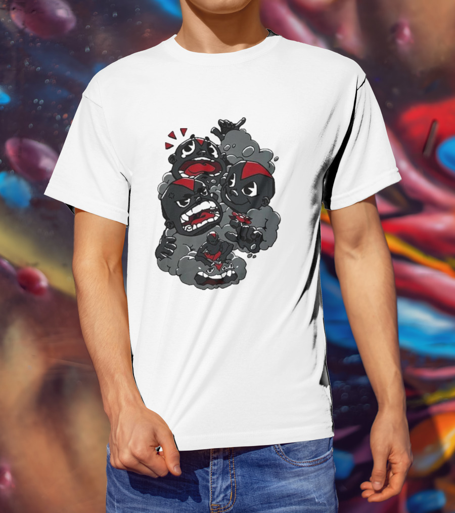 Lil Darkie Emotional Expressions Character Faces Joystick T-Shirt