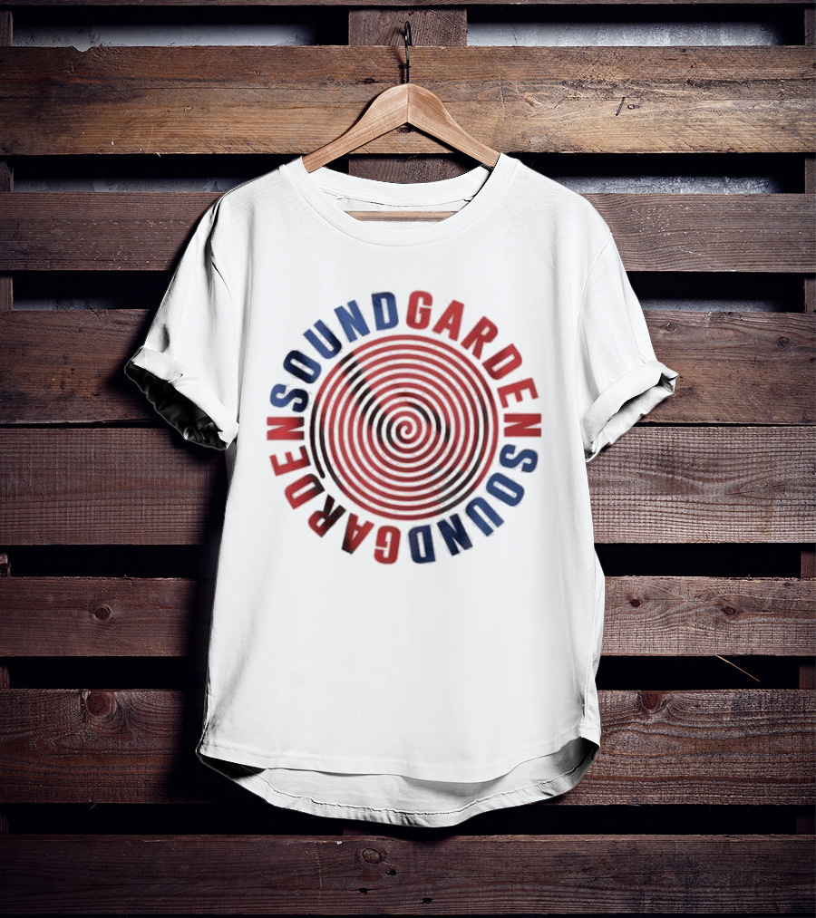 Soundgarden Spiral Red Blue Vintage T-Shirt