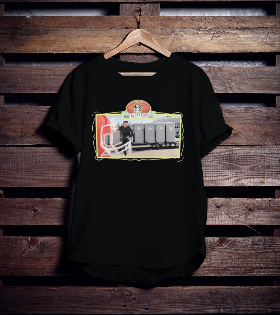 God Bless Football GBF Stadium Porta Potty T-Shirt